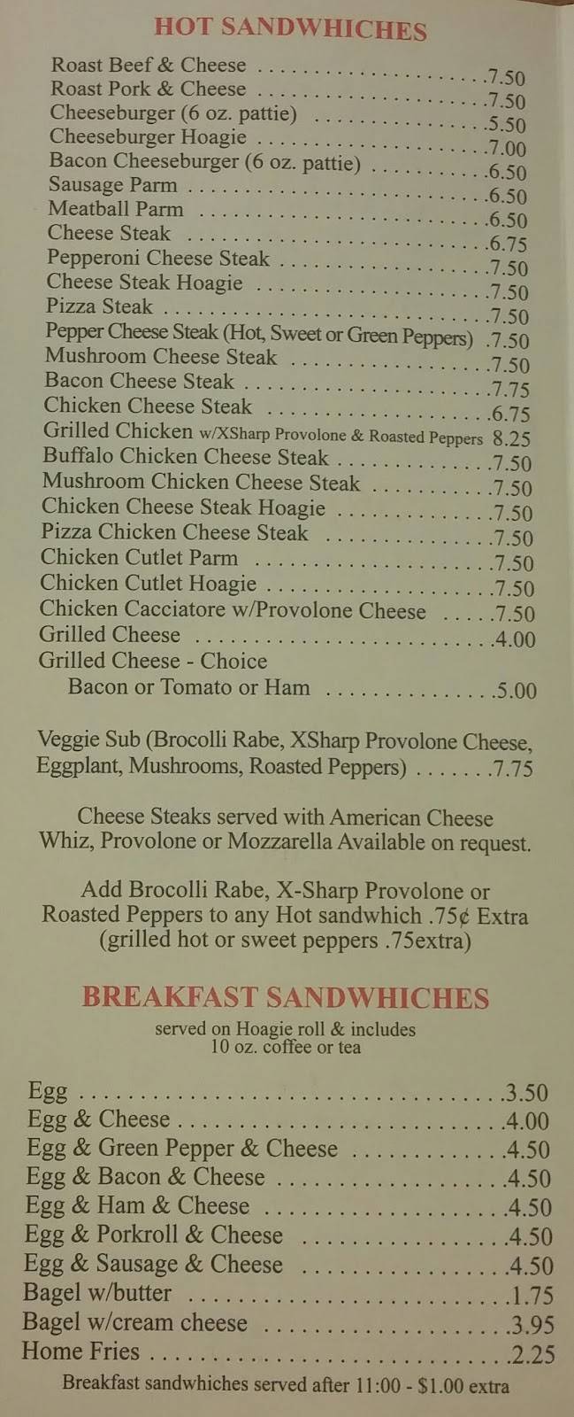 Jimmys Deli | meal takeaway | 1550 New Brooklyn Erial Rd, Sicklerville, NJ 08081, USA | 8564353415 OR +1 856-435-3415