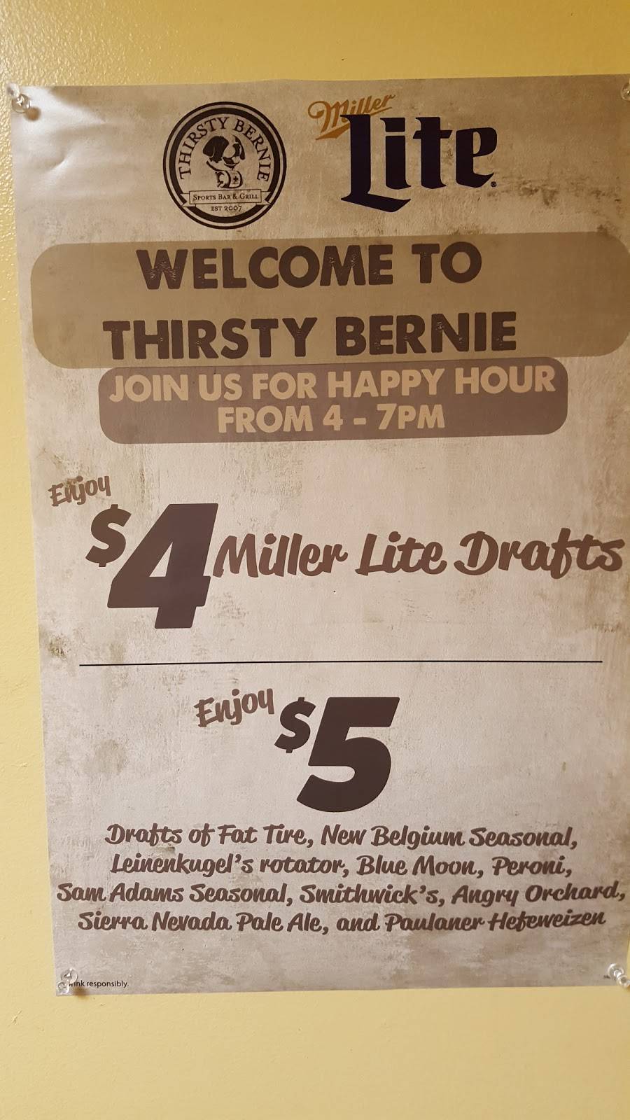 Thirsty Bernie | restaurant | 2163 N Glebe Rd, Arlington, VA 22207, USA | 7032489300 OR +1 703-248-9300