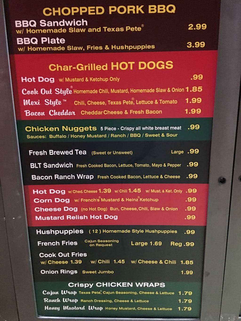 Cook Out | restaurant | 711 S Memorial Dr, Greenville, NC 27834, USA | 2525515895 OR +1 252-551-5895