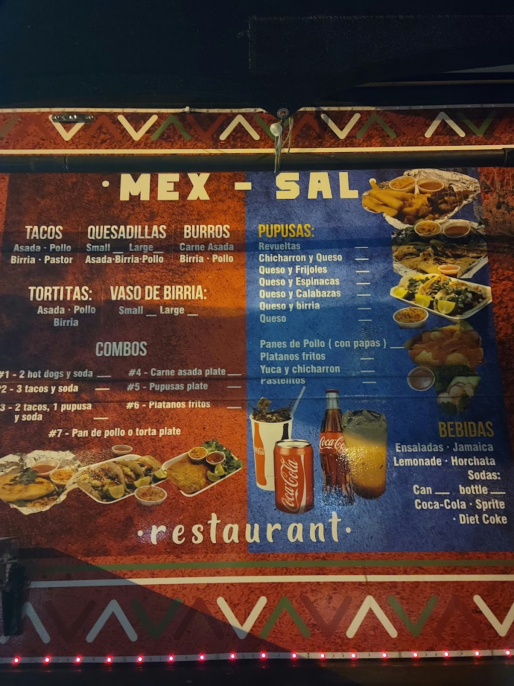 Restaurante Mex-Sal | restaurant | 1201-1229 W St. Marys rd, Tucson, AZ 85745, USA | 5205105132 OR +1 520-510-5132