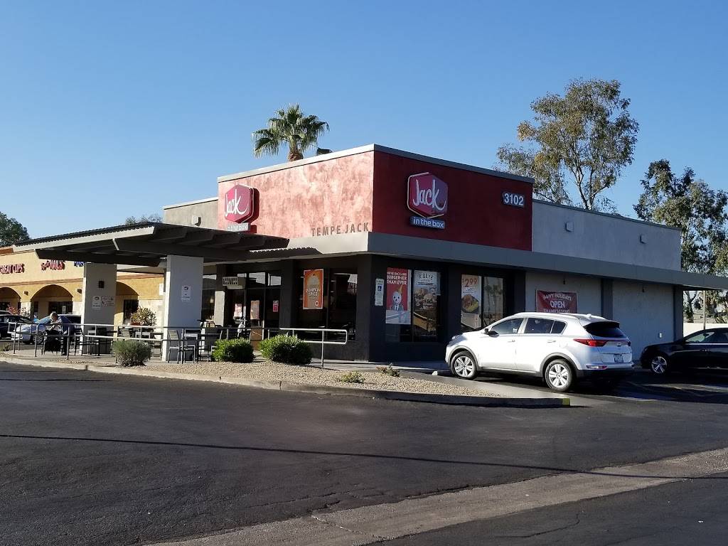 Jack in the Box | restaurant | 3102 S Mill Ave, Tempe, AZ 85282, USA | 4808941077 OR +1 480-894-1077