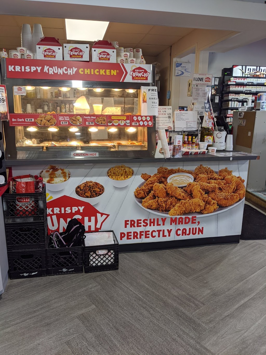 Happy Foods - Krispy Krunchy Chicken | restaurant | 3001 Moody Rd, Bonaire, GA 31005, USA | 4789231724 OR +1 478-923-1724