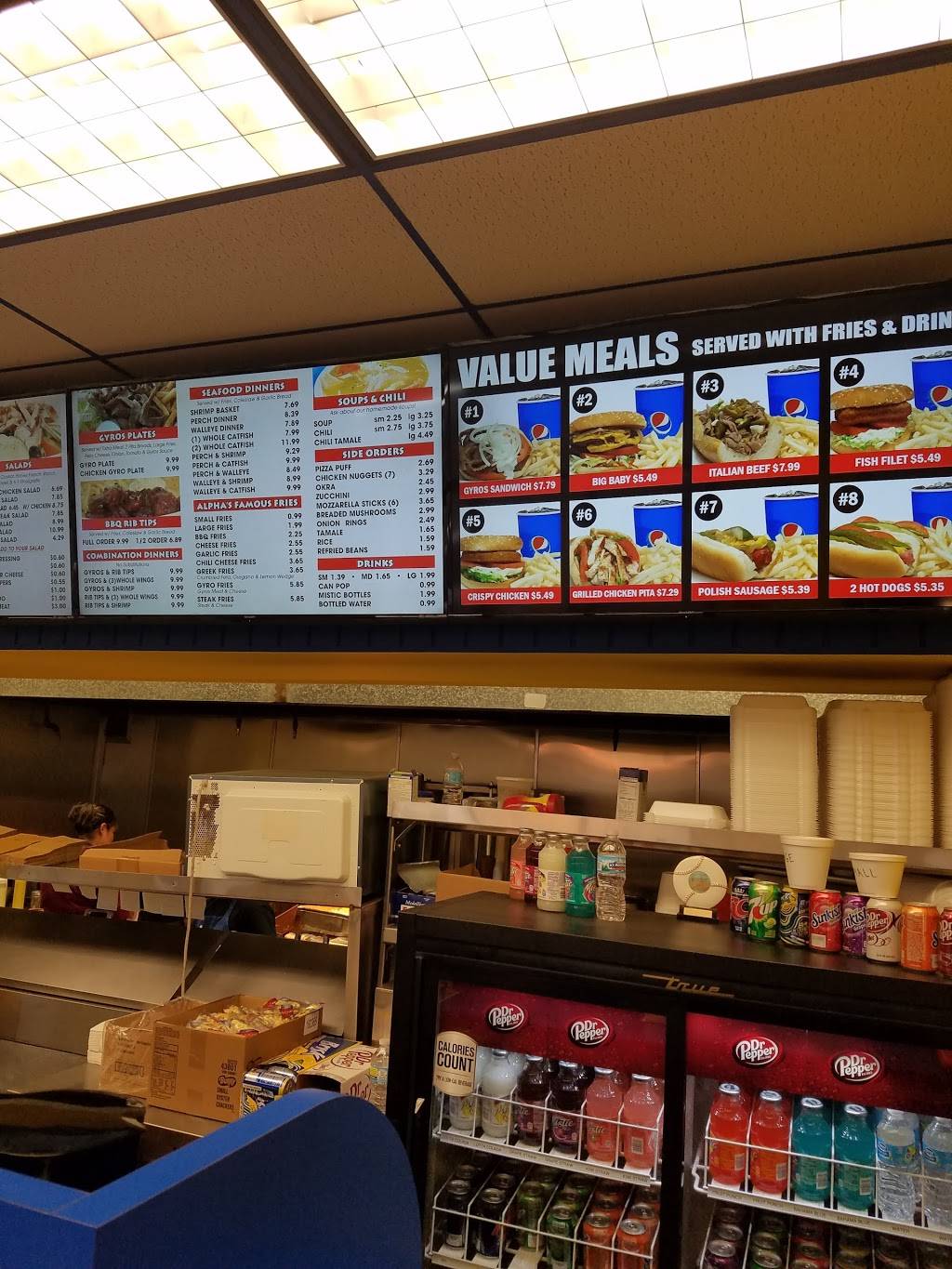 Alpha Gyros | restaurant | 14815 Dixie Hwy, Harvey, IL 60426, USA | 7085964511 OR +1 708-596-4511