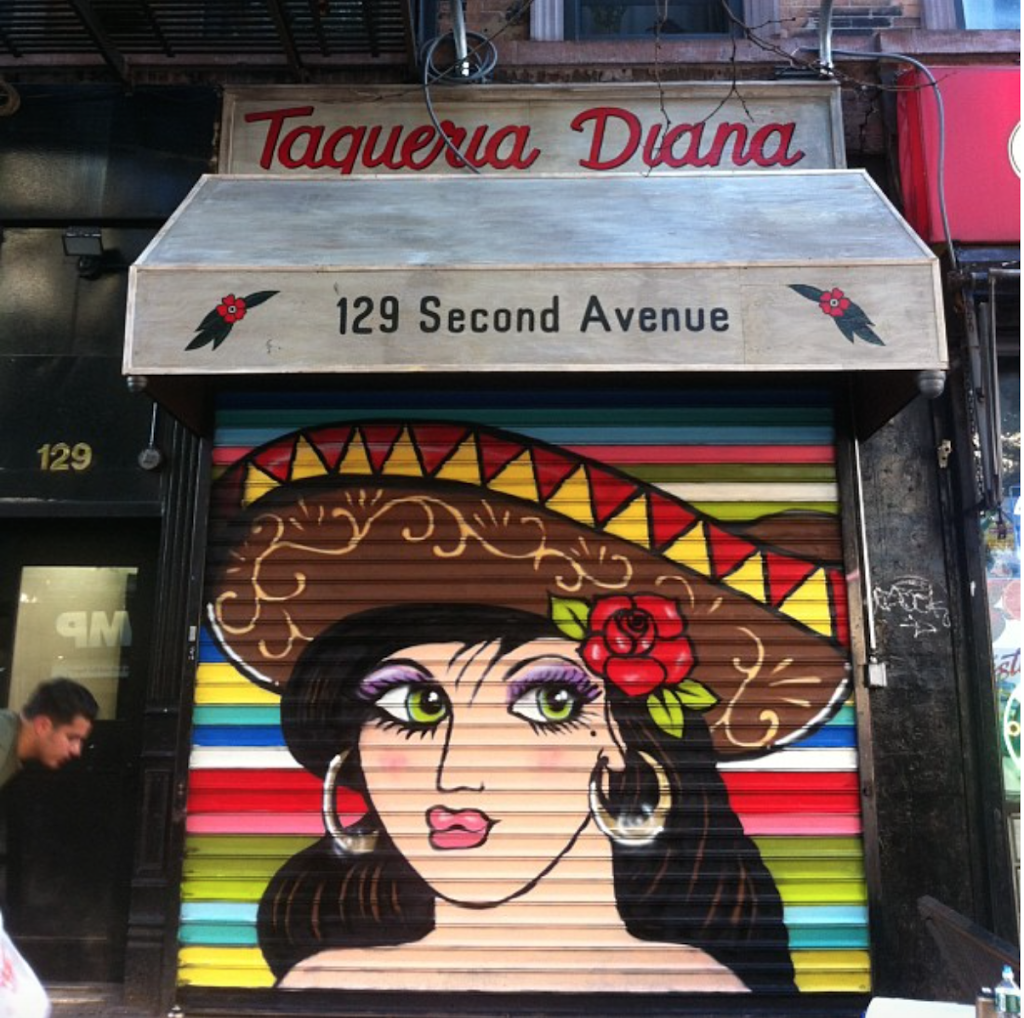 Taqueria Diana | restaurant | 129 2nd Ave, New York, NY 10003, USA | 6464227871 OR +1 646-422-7871