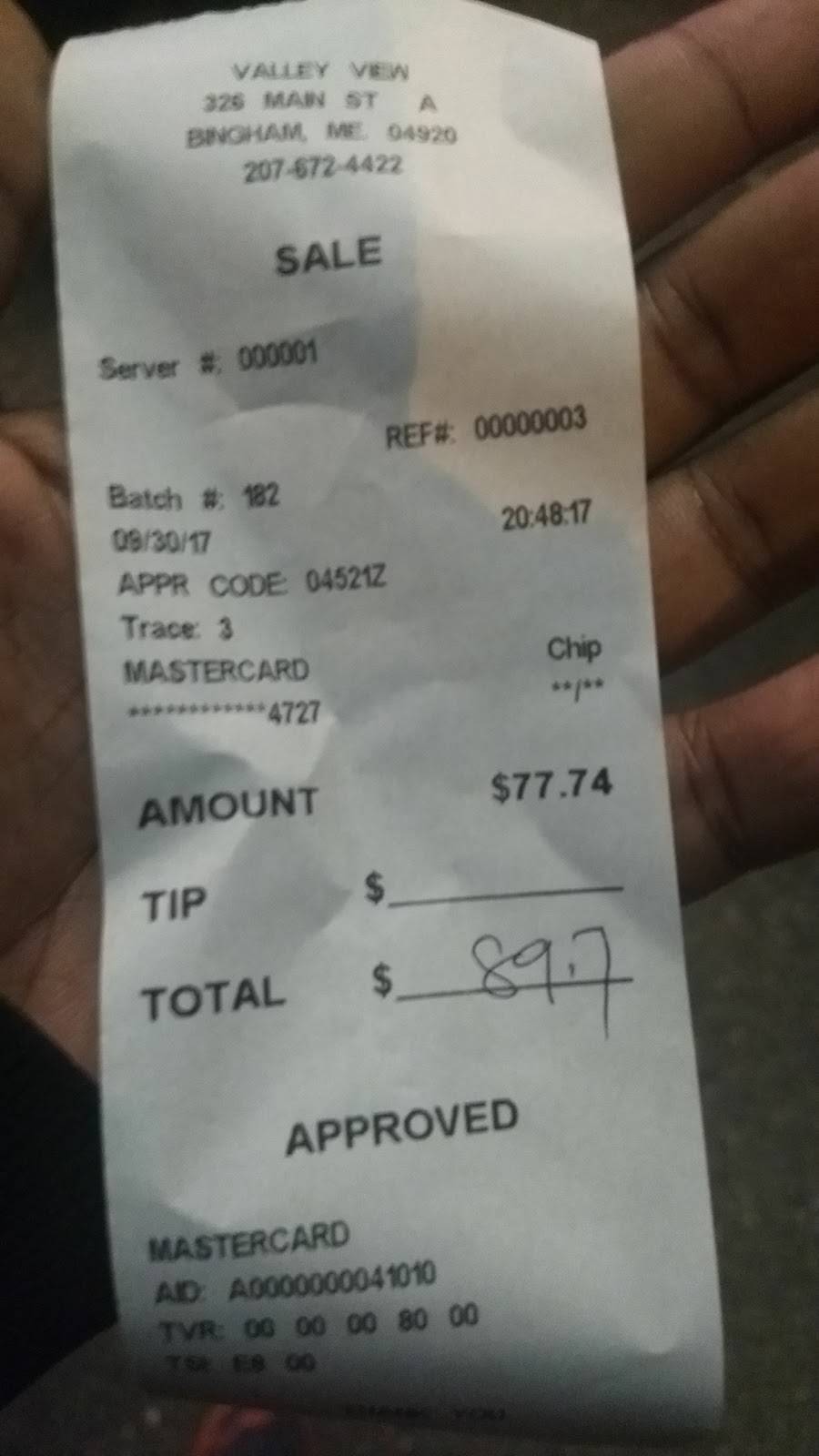 Valley View Pizza & Subs | restaurant | 326A Main St, Bingham, ME 04920, USA | 2076724422 OR +1 207-672-4422