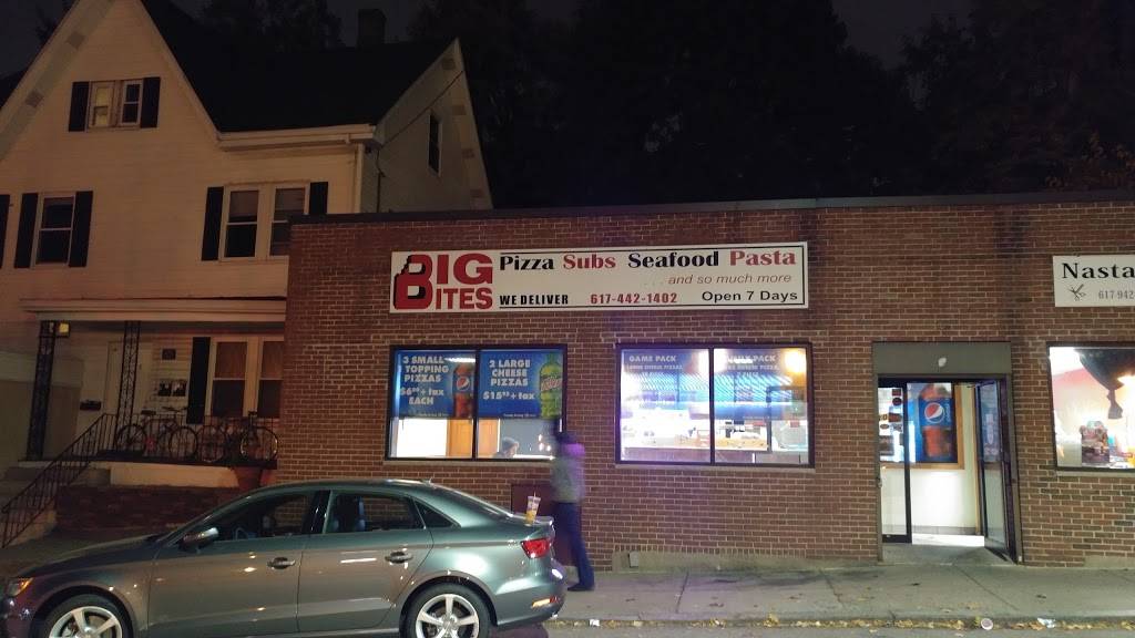 Big Bites Pizzeria | restaurant | 10 Walk Hill St, Jamaica Plain, MA 02130, USA | 6174421402 OR +1 617-442-1402