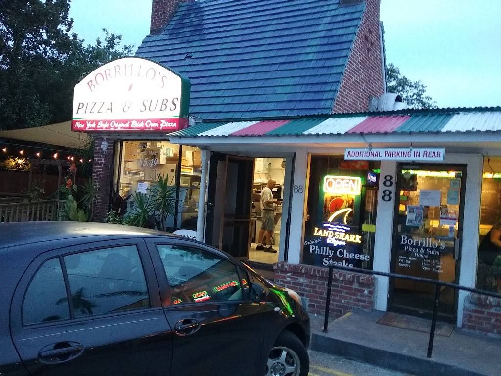 Borrillos Pizzeria and Beer & Wine Garden | restaurant | 88 San Marco Ave, St. Augustine, FL 32084, USA | 9048291133 OR +1 904-829-1133