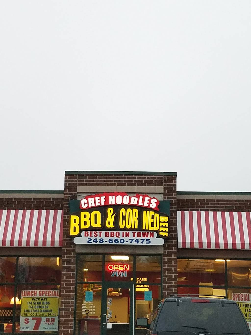 Chef Noodles BBQ LLC | restaurant | 31100 Old Wixom Rd, Wixom, MI 48393, USA | 2487149170 OR +1 248-714-9170