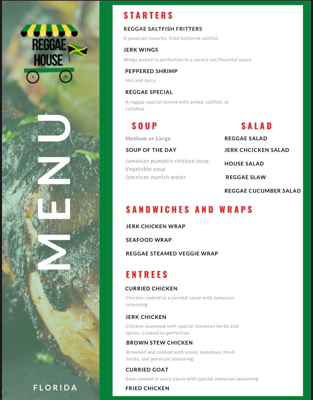 Reggae House | restaurant | 2506 SE 17th St, Ocala, FL 34471, USA | 3524219613 OR +1 352-421-9613