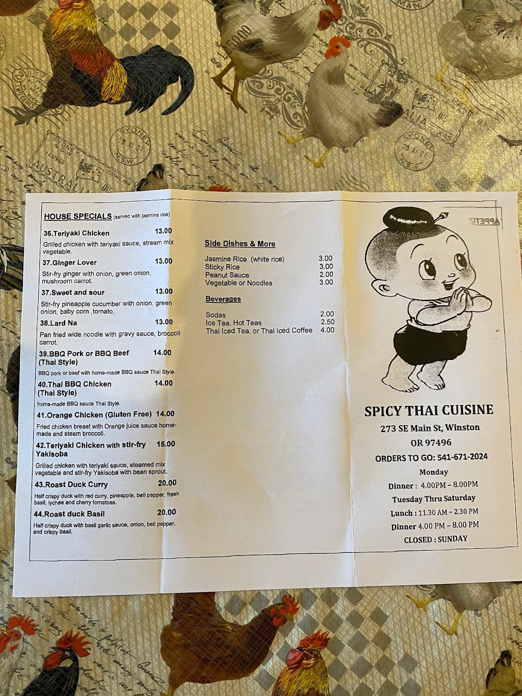 Spicy Thai | restaurant | 273 S Main St, Winston, OR 97496, USA | 5416712024 OR +1 541-671-2024