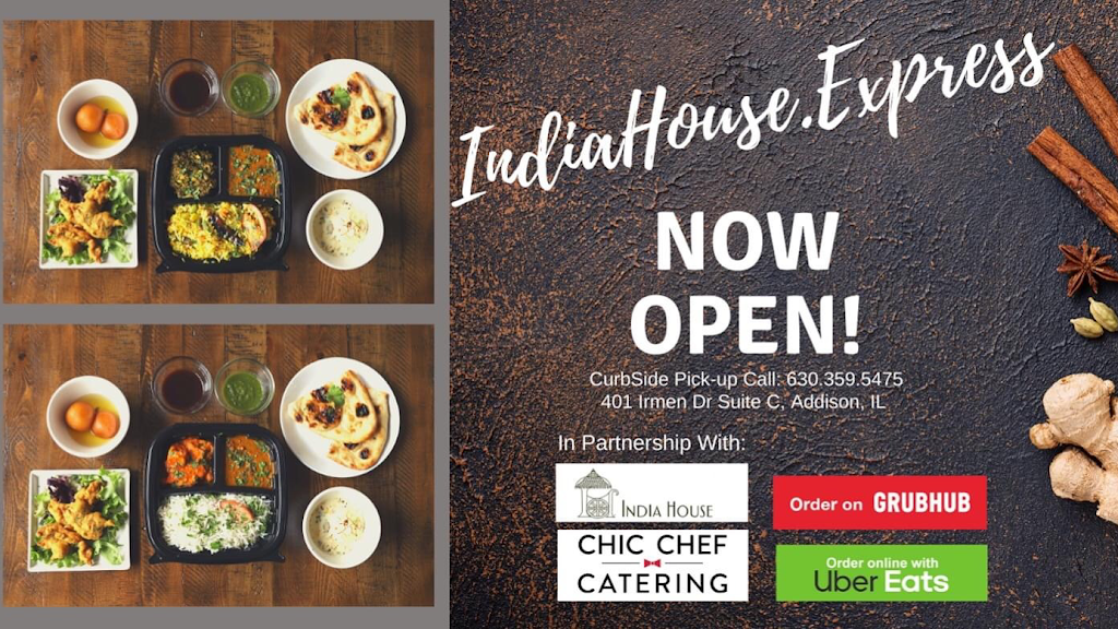India House Express | restaurant | 401 Irmen Dr Suite C, Addison, IL 60101, USA | 6303595475 OR +1 630-359-5475