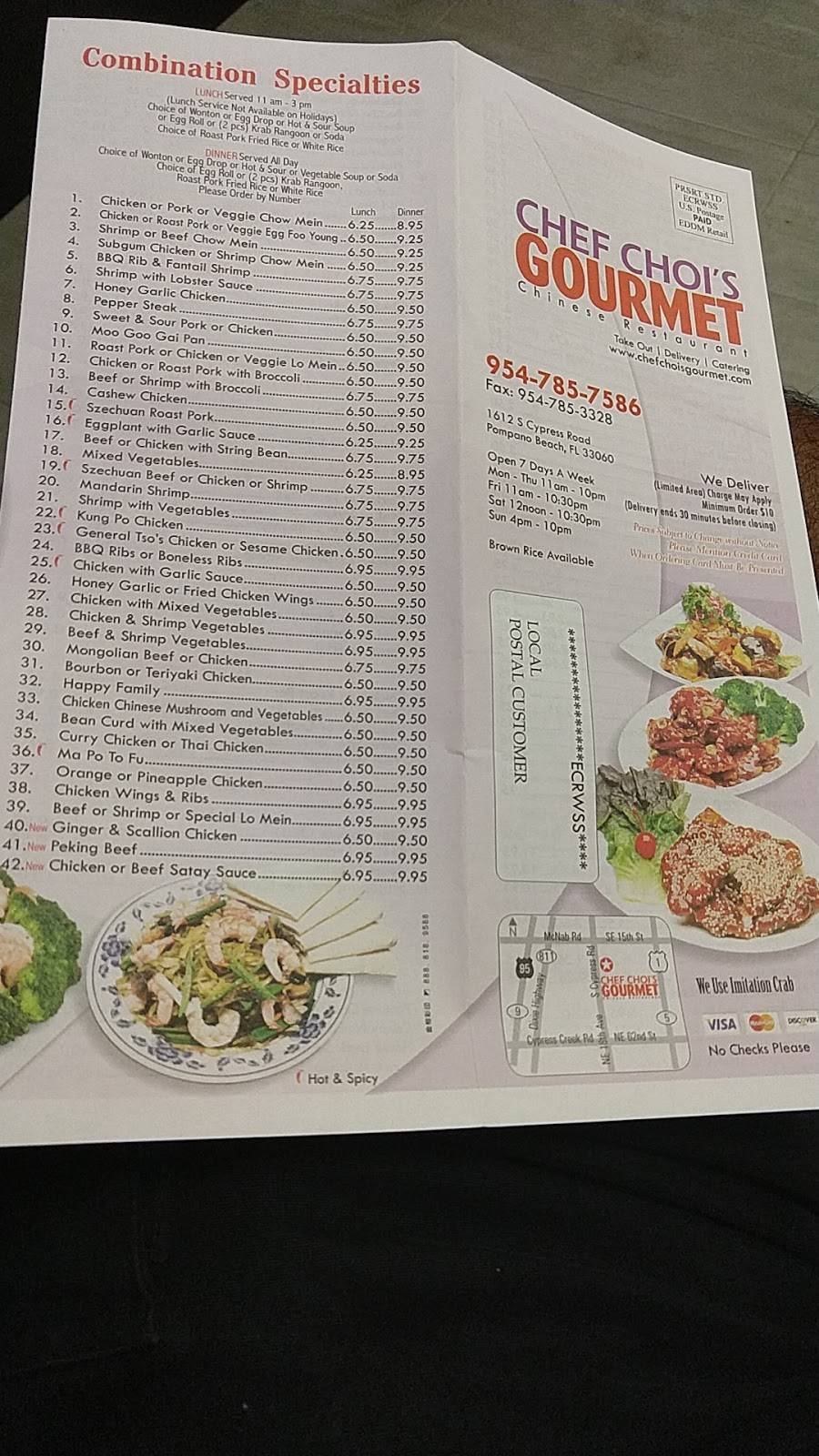 Chef Chois Gourmet | restaurant | 1612 S Cypress Rd, Pompano Beach, FL 33060, USA | 9547857586 OR +1 954-785-7586