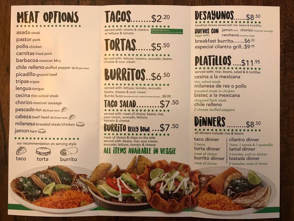 Cilantro Taco Grill | restaurant | 142 S Gary Ave, Bloomingdale, IL 60108, USA | 2246539668 OR +1 224-653-9668