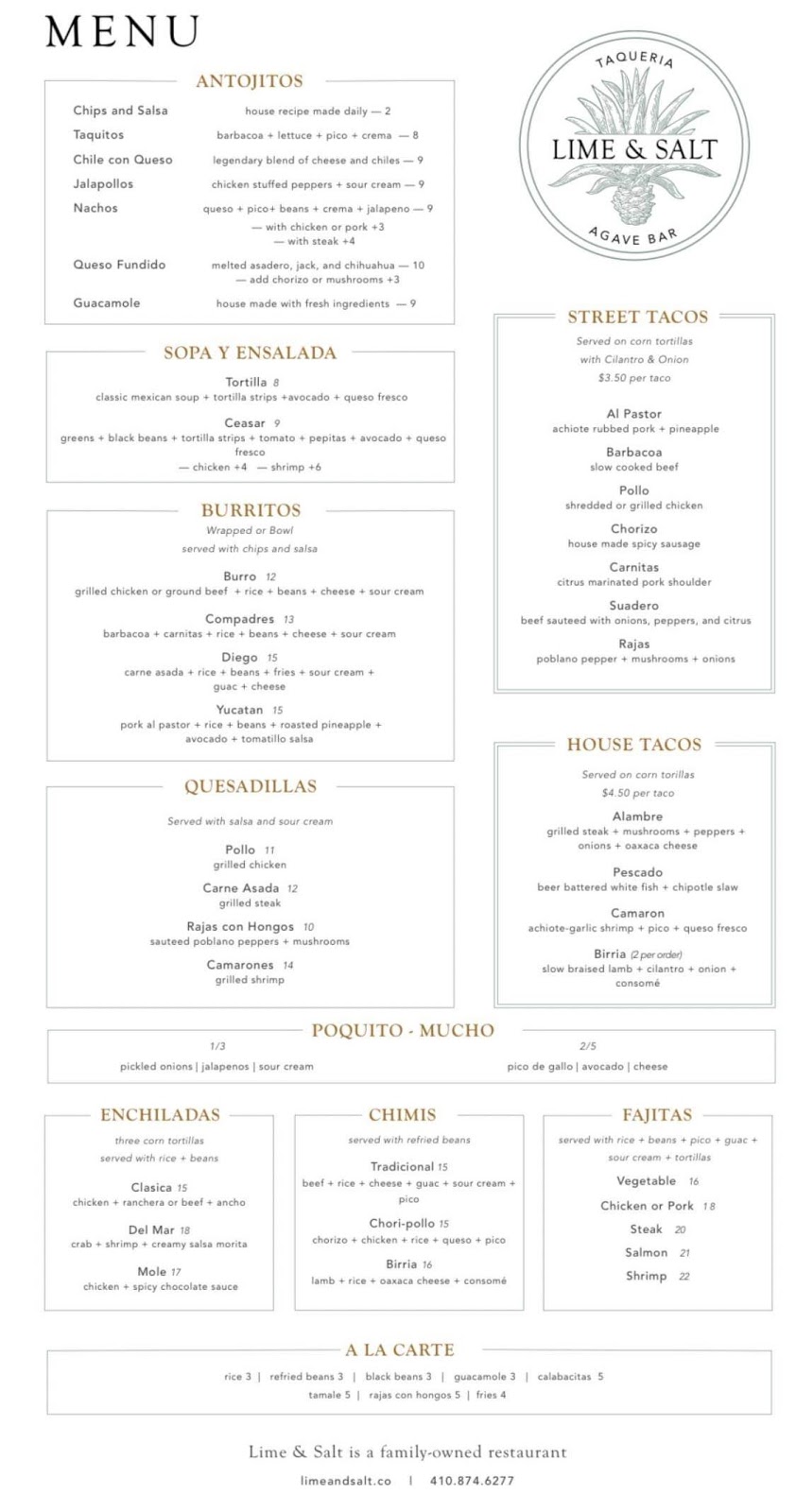 Lime and Salt | restaurant | 8395 Piney Orchard Pkwy, Odenton, MD 21113, USA | 4108746277 OR +1 410-874-6277