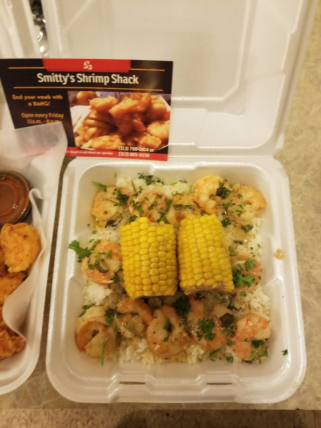 S3 Smittys-Shrimp-Shack | restaurant | 17 Highland St, Highland Park, MI 48203, USA | 3137901914 OR +1 313-790-1914