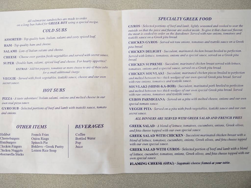 Great Greek Boy | restaurant | 6152 Tecumseh Rd E, Windsor, ON N8T 1E6, Canada | 5199440412 OR +1 519-944-0412