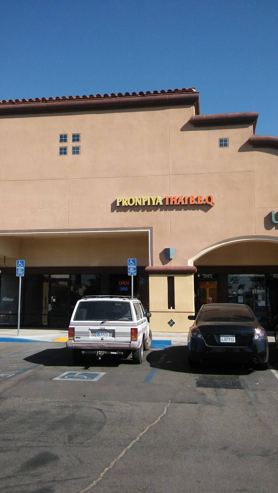 Pronpiya Thai BBQ | restaurant | 345 Los Angeles Ave, Moorpark, CA 93021, USA | 8055520105 OR +1 805-552-0105