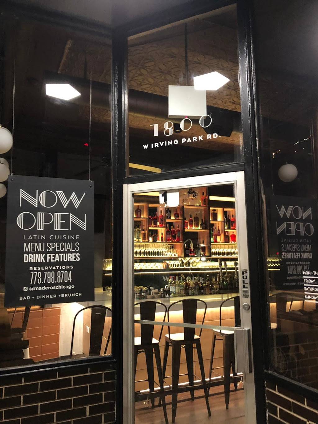 Maderos Latin Grill & Bar | restaurant | 1800 W Irving Park Rd, Chicago, IL 60613, USA | 7737998704 OR +1 773-799-8704