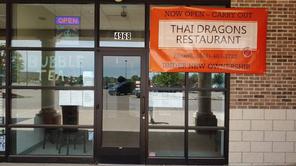 Thai Dragons | restaurant | 4968 Adams Rd, Rochester, MI 48306, USA | 2484812722 OR +1 248-481-2722