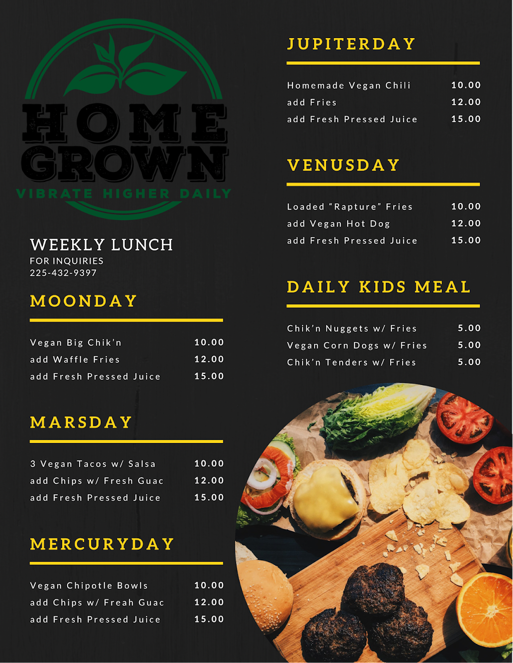 HomeGrownFoods | restaurant | 4603 N Sherman Blvd, Milwaukee, WI 53209, USA | 2254329397 OR +1 225-432-9397