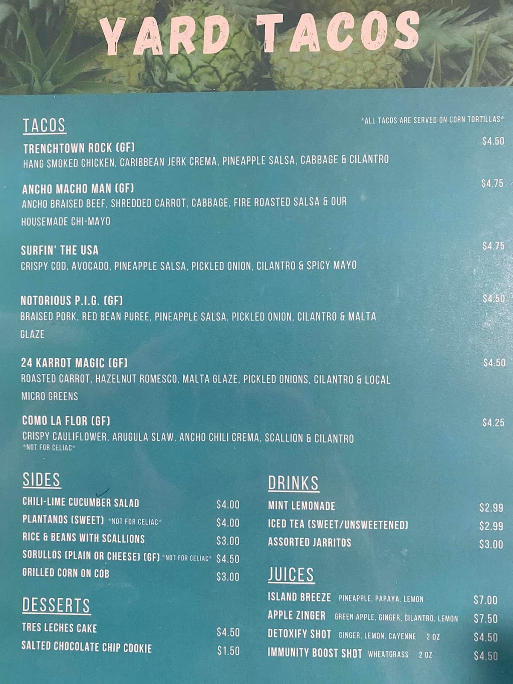 Yard Tacos | restaurant | 1 Main St, High Bridge, NJ 08829, USA | 9086175685 OR +1 908-617-5685