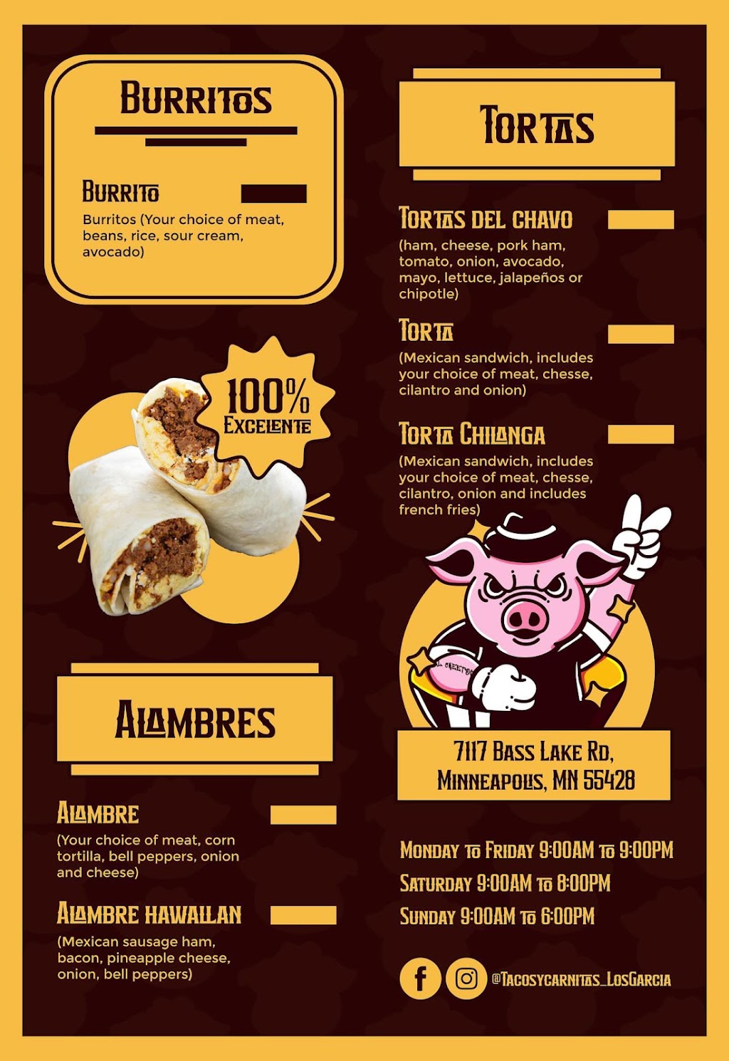 TACOS Y CARNITAS LOS GARCIA | restaurant | 7117 Bass Lake Rd, Minneapolis, MN 55428, USA | 7637608860 OR +1 763-760-8860