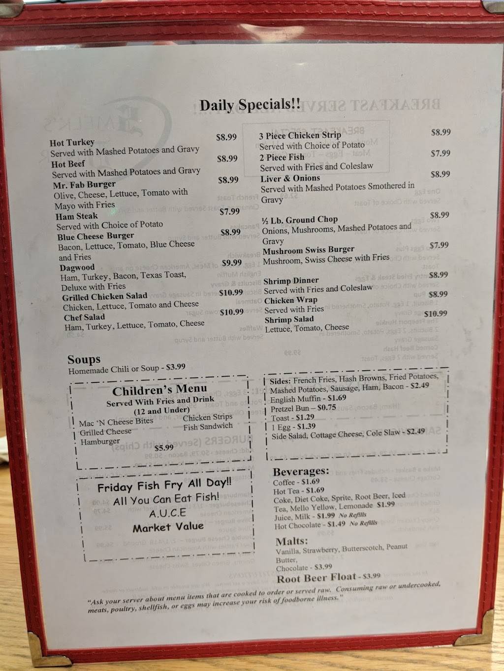 Smelks Diner | restaurant | 112 N State St, Freeport, MI 49325, USA | 6167655320 OR +1 616-765-5320