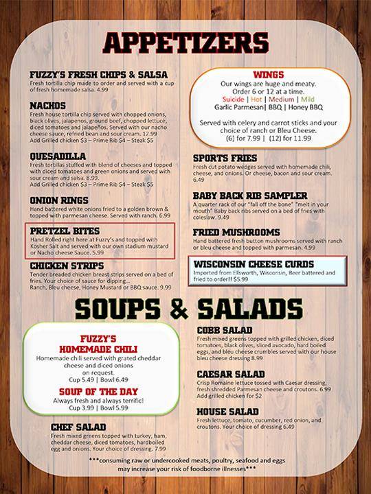 Fuzzy’s Sports Grill | restaurant | 8378 W Thunderbird Rd Suite 101, Peoria, AZ 85381, USA | 6232487172 OR +1 623-248-7172