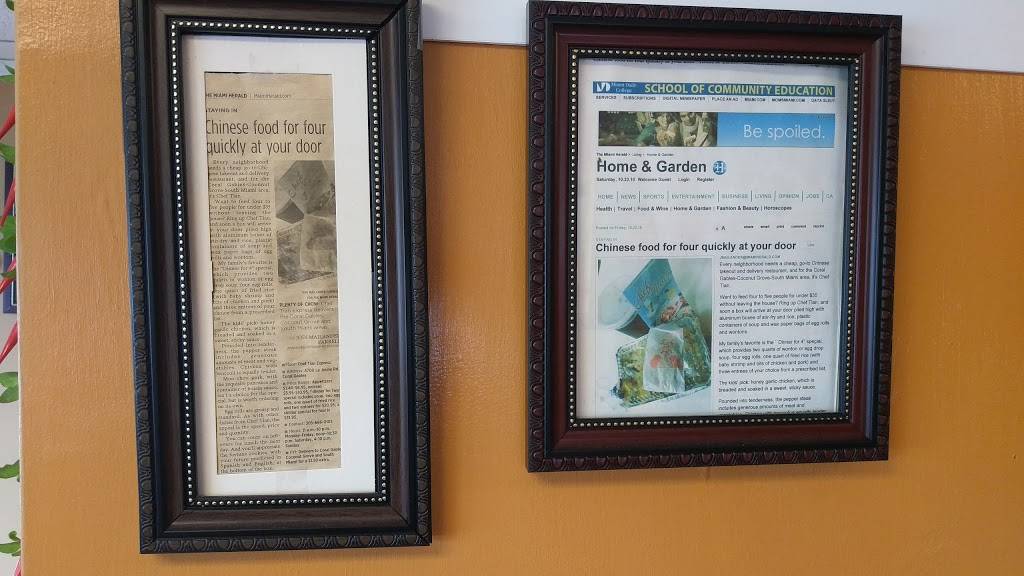 Chef Tian Express | restaurant | 4700 S Le Jeune Rd, Miami, FL 33146, USA | 3056660103 OR +1 305-666-0103