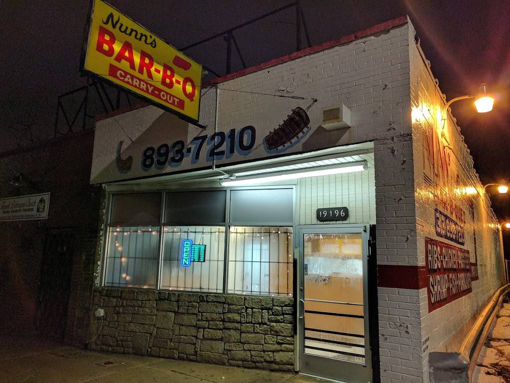 Nunns Bar-B-Cue II | meal takeaway | 19196 Conant St, Detroit, MI 48234, USA | 3138937210 OR +1 313-893-7210