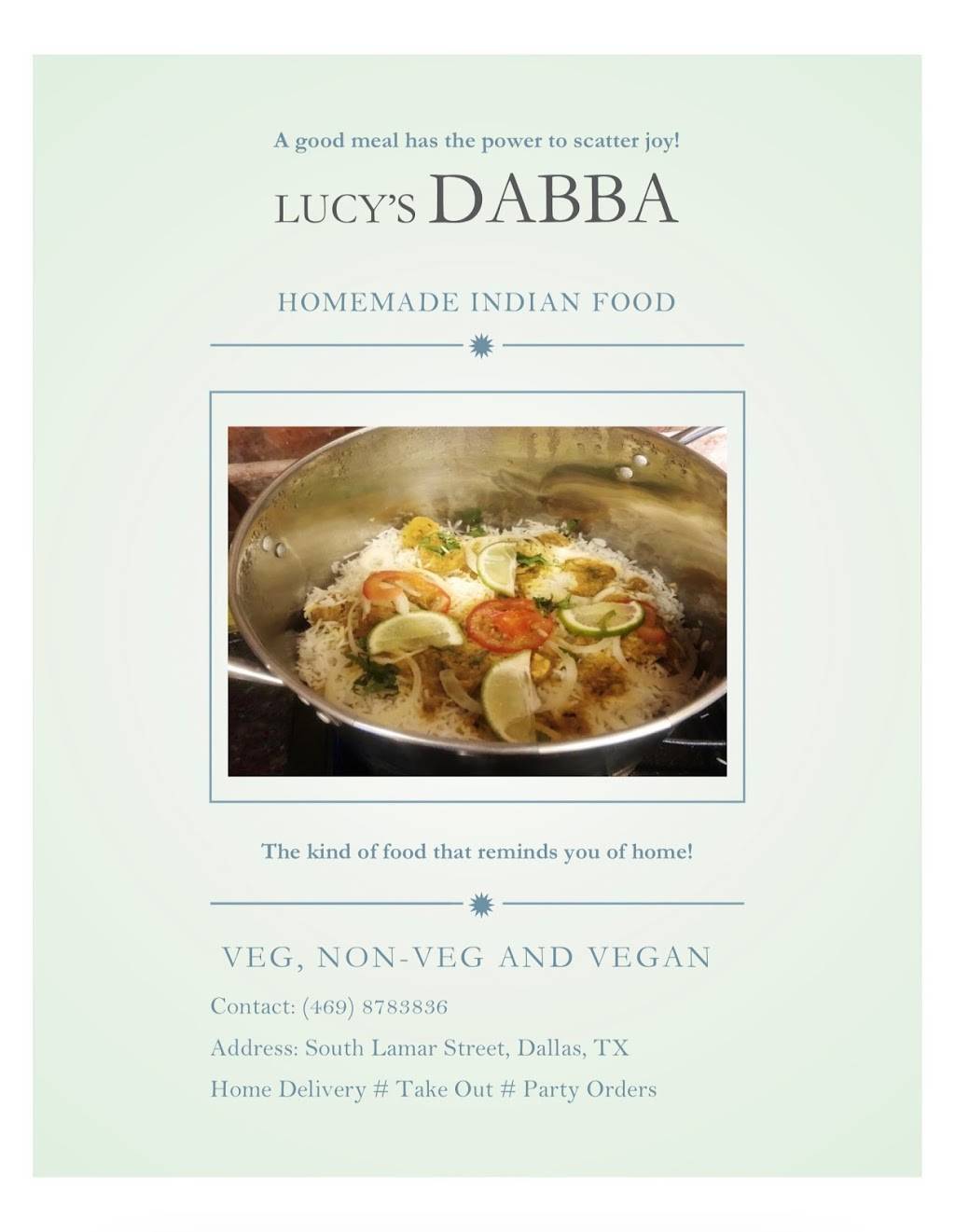 Lucy’s Dabba | restaurant | 1210 S Lamar St, Dallas, TX 75215, USA | 4698783836 OR +1 469-878-3836