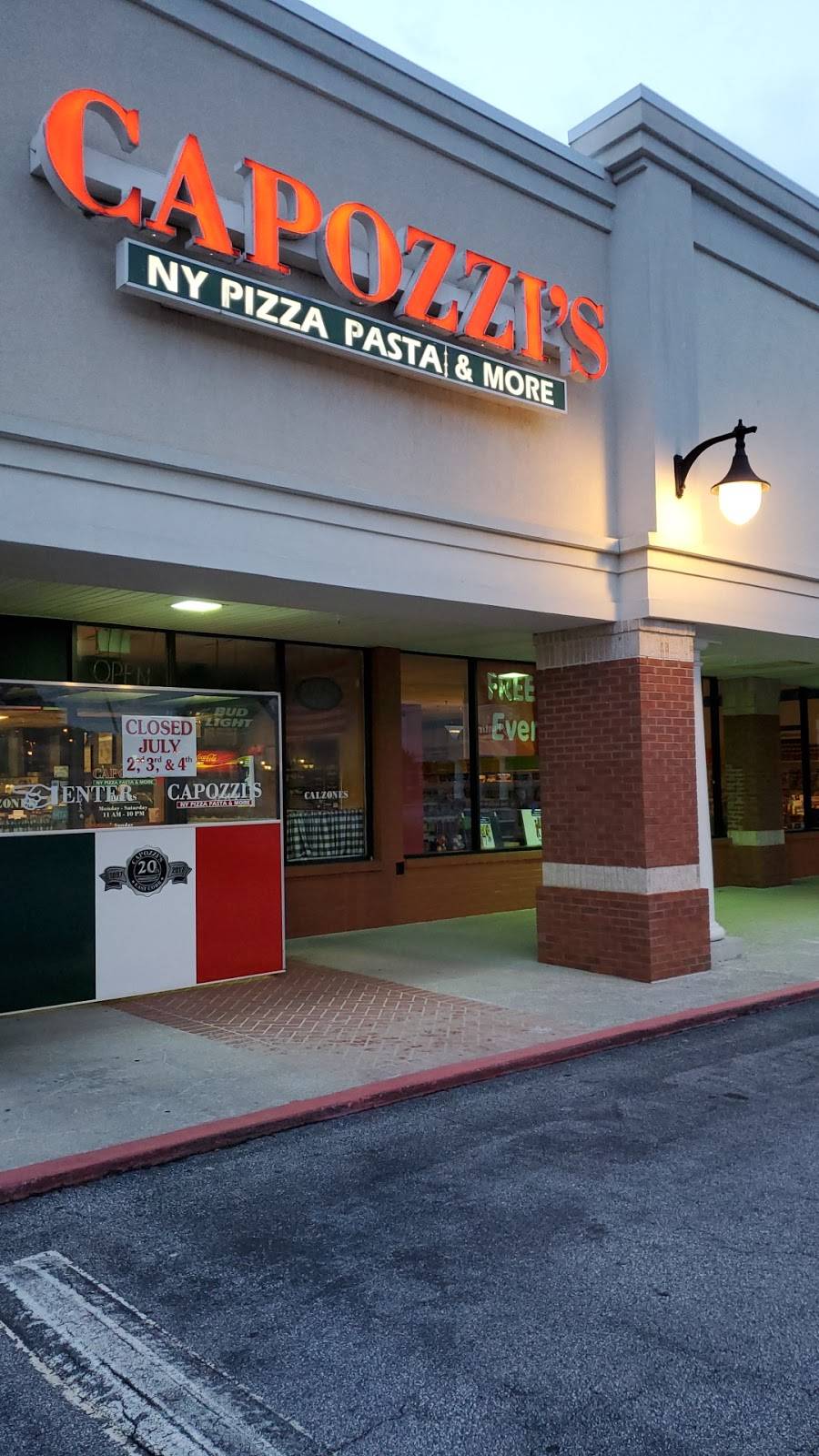 Capozzis Pizza | restaurant | 4285 Roswell Rd, Marietta, GA 30062, USA | 7703215550 OR +1 770-321-5550