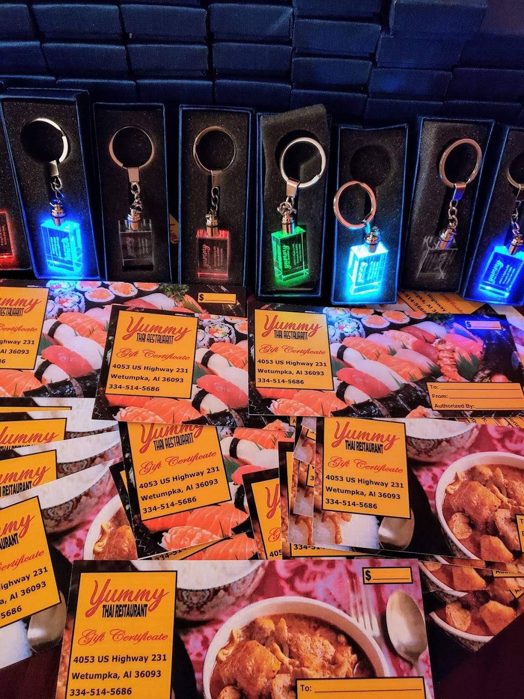 Yummy Thai | restaurant | 4053 US-231, Wetumpka, AL 36093, USA | 3345145686 OR +1 334-514-5686