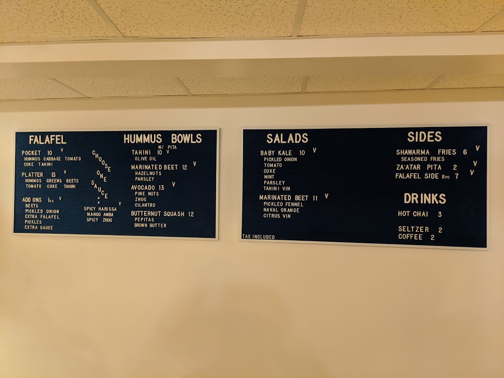 Nura Hummus and Falafel | restaurant | 1 Monument St, Portland, ME 04101, USA | 2075360065 OR +1 207-536-0065