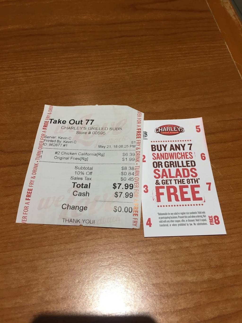 Charleys Philly Steaks | restaurant | 11110 Mall Cir Spc VC02, Waldorf, MD 20603, USA | 3016459388 OR +1 301-645-9388