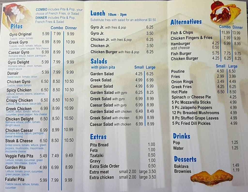 Gyros & Delights | restaurant | 1173 Lauzon Rd, Windsor, ON N8S 3M9, Canada | 5199447640 OR +1 519-944-7640