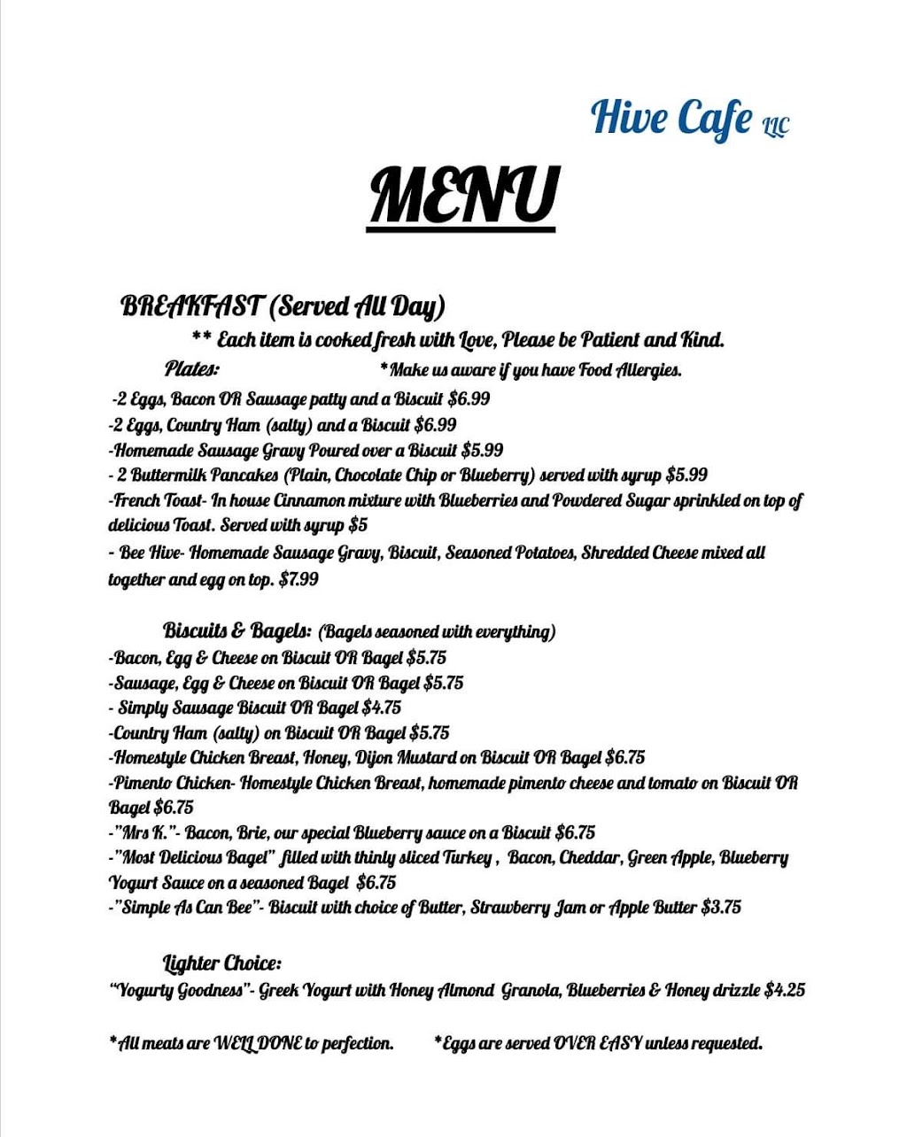 Hive Cafe | restaurant | 390 Market St, New Castle, VA 24127, USA | 5408645037 OR +1 540-864-5037