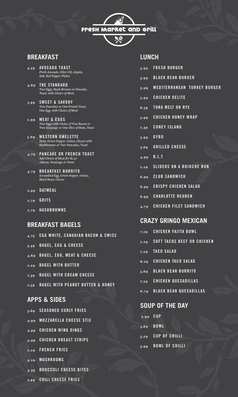 Fresh Market and Grill | restaurant | 4707 St Antoine St, Detroit, MI 48201, USA | 3132094441 OR +1 313-209-4441