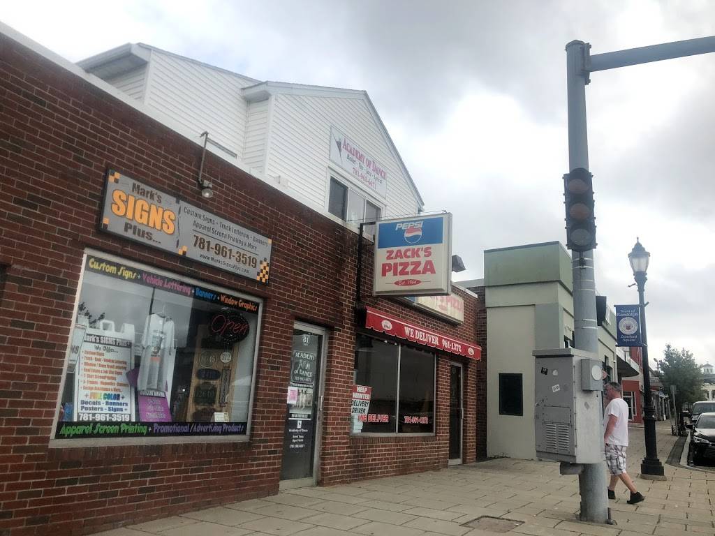 Zacks Pizzas | restaurant | 79 N Main St, Randolph, MA 02368, USA | 7819611272 OR +1 781-961-1272