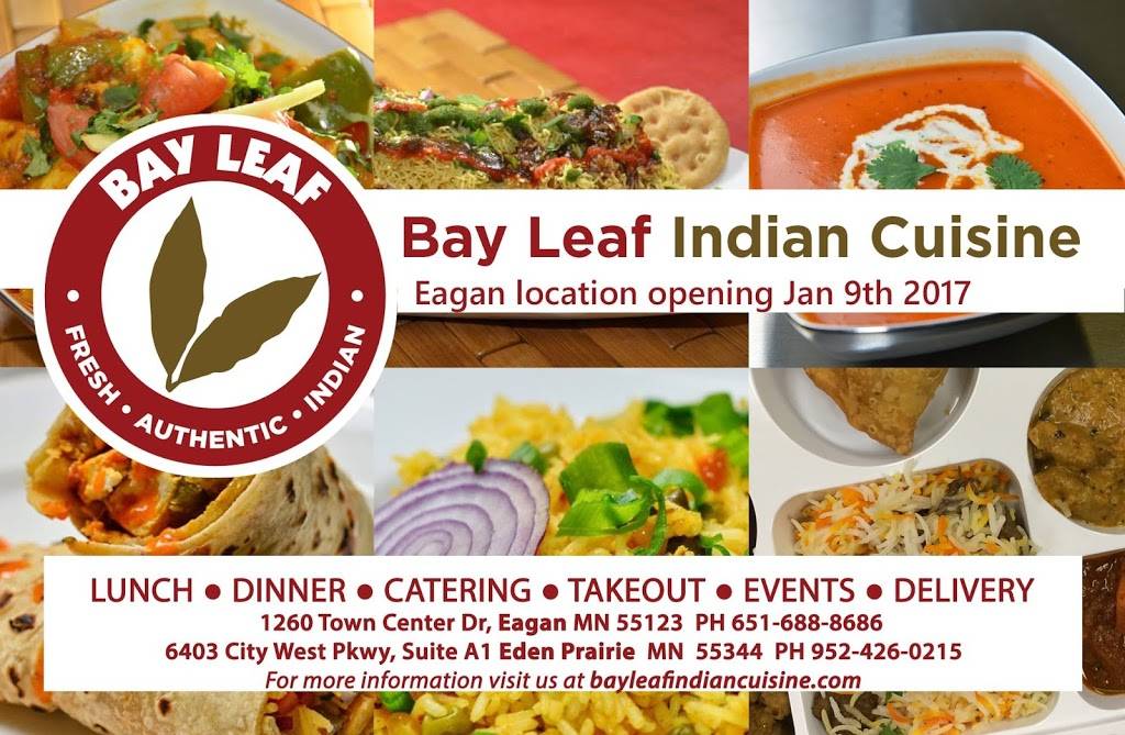 Bay Leaf Indian Cuisine | restaurant | 1260 Town Centre Dr, Eagan, MN 55123, USA | 6516888686 OR +1 651-688-8686