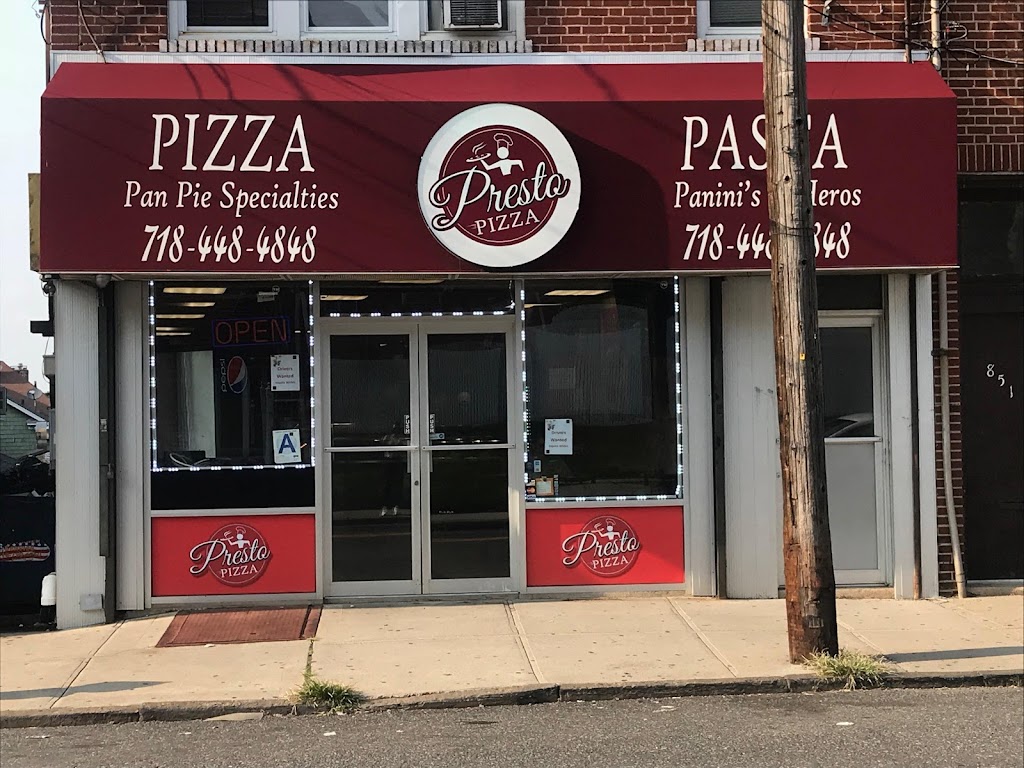 Presto Pizza & Pasta | restaurant | 853 Castleton Ave, Staten Island, NY 10310, USA | 7184484848 OR +1 718-448-4848