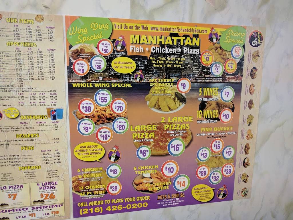 Manhattan Fish & Chicken | restaurant | 2575 E 55th St, Cleveland, OH 44104, USA | 2164260200 OR +1 216-426-0200