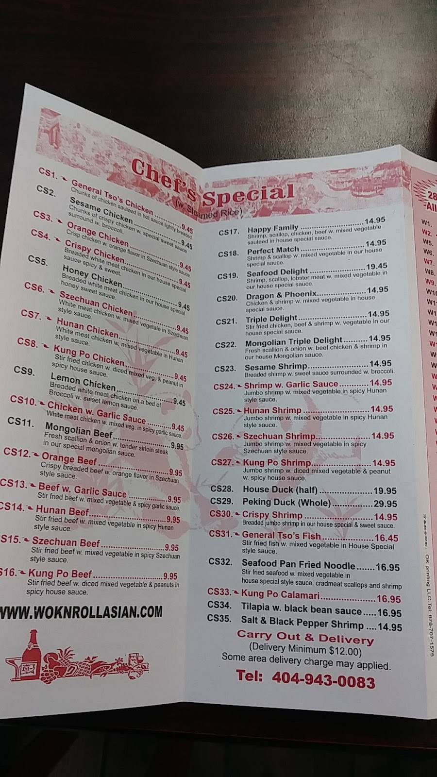 Wok N Roll Restaurant | meal delivery | 215 Northwood Dr #9, Atlanta, GA 30342, USA | 4049430083 OR +1 404-943-0083