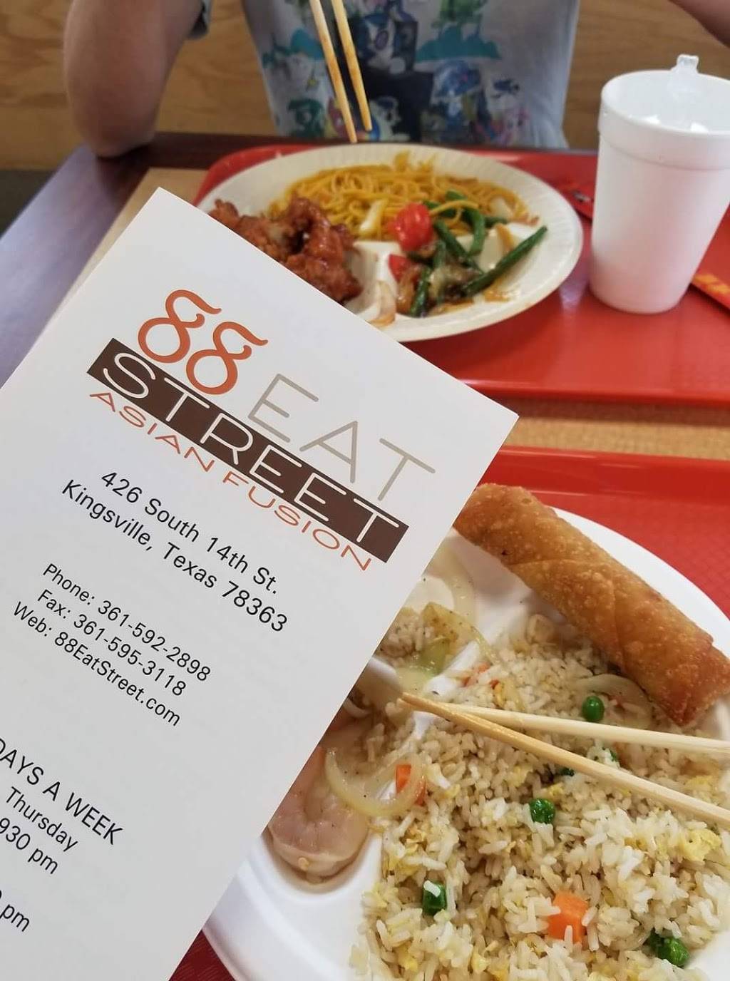 88 Eat Street Asian Fusion | restaurant | 426 S 14th St, Kingsville, TX 78363, USA | 3615922898 OR +1 361-592-2898