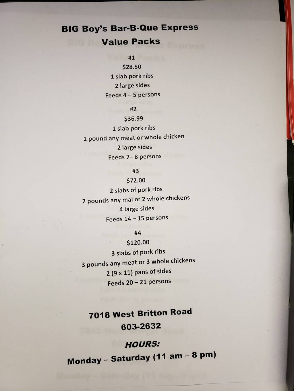Big Boys BBQ | restaurant | 7018 W Britton Rd, Oklahoma City, OK 73132, USA | 4056032632 OR +1 405-603-2632