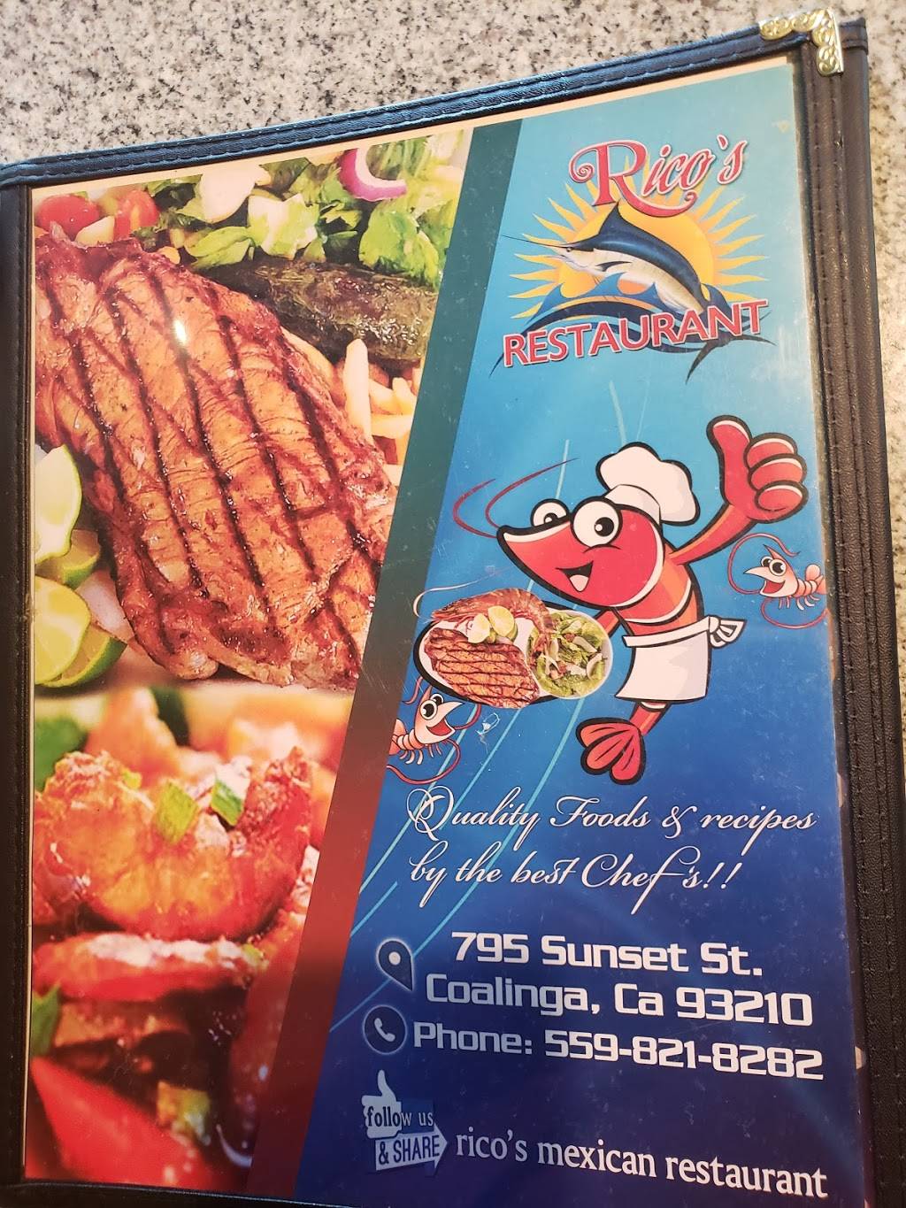 Ricos Restaurant | restaurant | 795 N Sunset St, Coalinga, CA 93210, USA | 5598218282 OR +1 559-821-8282