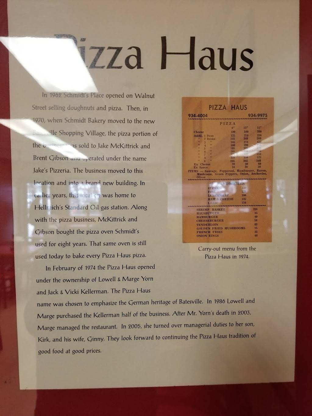 Pizza Haus Inc | restaurant | 104 E Boehringer St, Batesville, IN 47006, USA | 8129344004 OR +1 812-934-4004