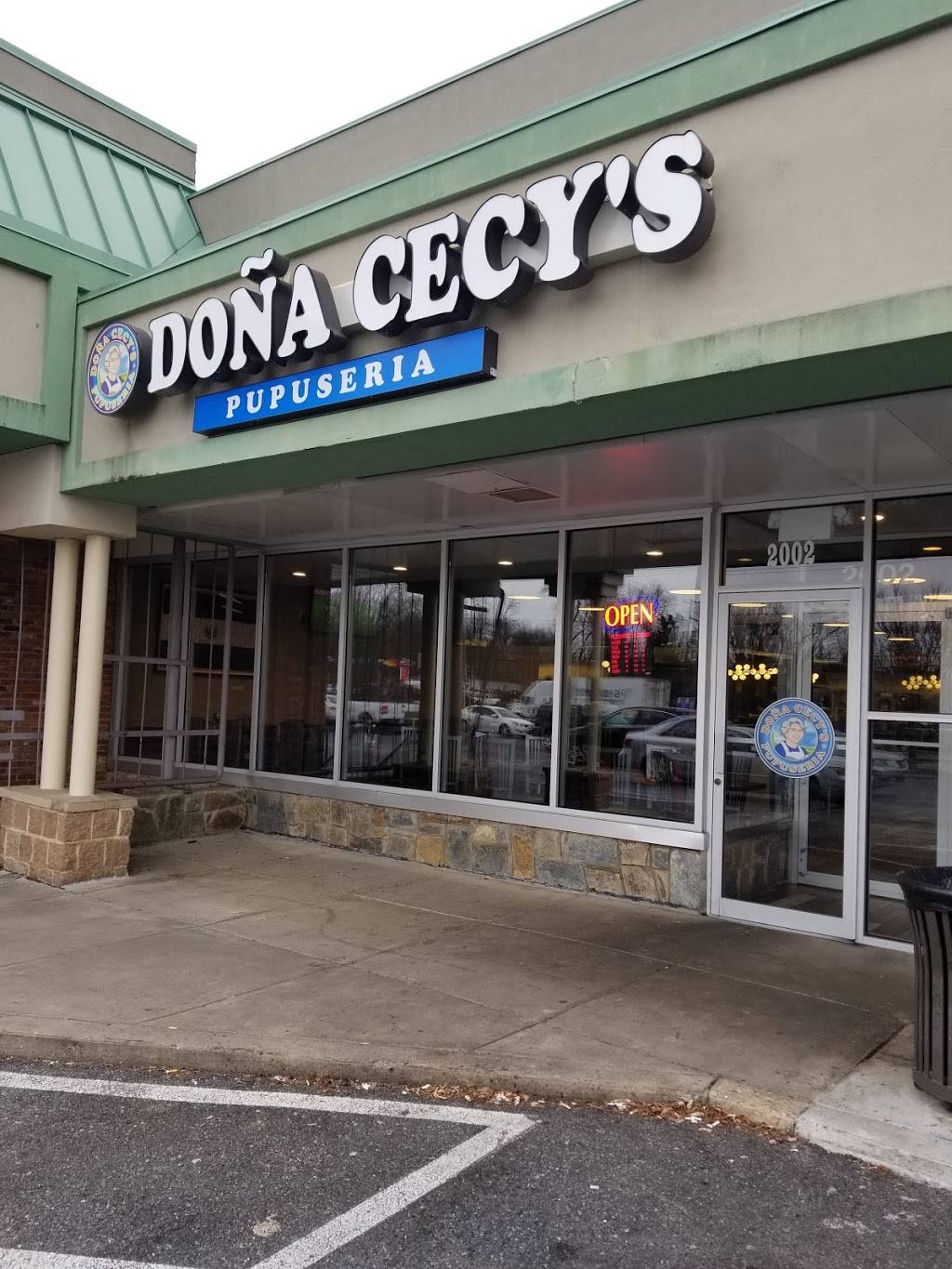 Doña Cecy’s Pupuseria | restaurant | 2002 Veirs Mill Rd, Rockville, MD 20851, USA | 3019787993 OR +1 301-978-7993