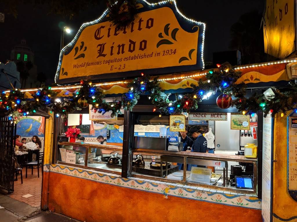Cielito Lindo | restaurant | E-23 Olvera St, Los Angeles, CA 90012, USA | 2136874391 OR +1 213-687-4391