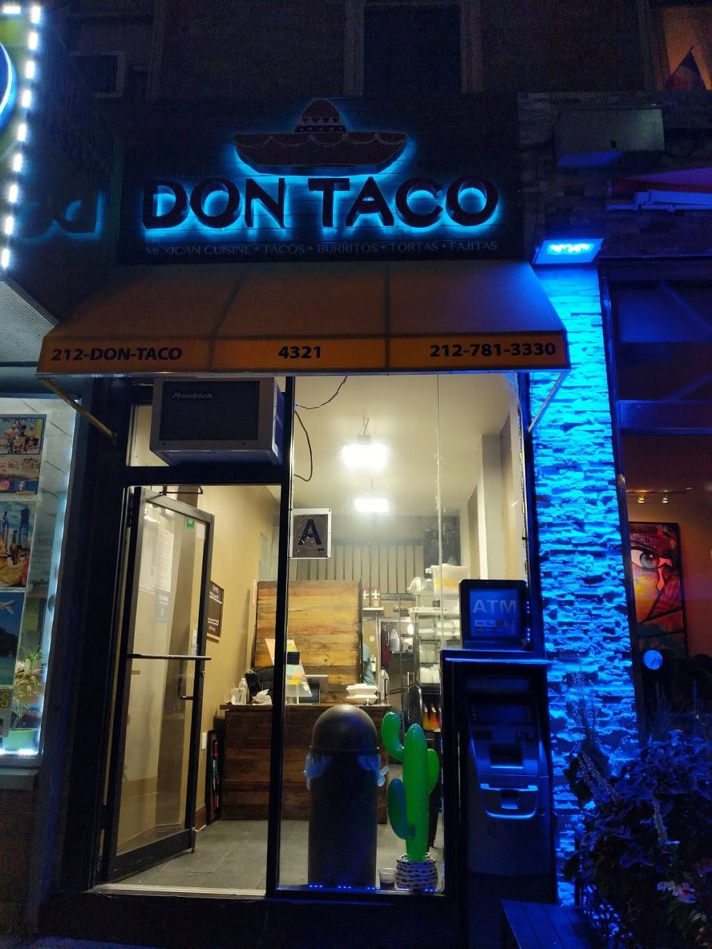 Don Taco | restaurant | 4321 B, Broadway, New York, NY 10033, USA | 2127813022 OR +1 212-781-3022